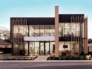 DECO&rsquo;s DecoWood timber look battens and cladding on the&nbsp;G-Force office exterior
