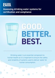 Good. Better. Best: Assessing drinking water systems for certification and compliance