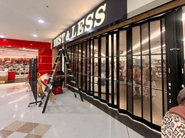 Stylish foldable doors with emergency breakout installed at new Best & Less store
