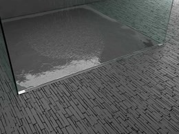 Aquabocci low profile linear shower drains for indoors and outdoors