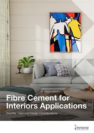 Fibre cement for interiors applications: Benefits, uses and design considerations