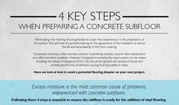 4 key steps when preparing a concrete subfloor