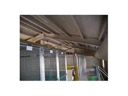 Envirospray 300 spray on acoustic insulation from Enviro Acoustics used in dog kennels in Hanrob Pet Care Centre