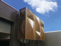 Kaynemaile Armour facade provides solar shading and visibility to retail building interior