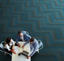 EcoSoft Carpet tiles for twice the acoustic sound absorption