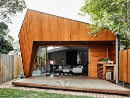 The angular extension bringing light to a south-facing space