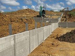 Concrib sleeper walls used in NSW development