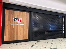 Heavy duty perforated roller shutters installed for Melbourne tobacconist
