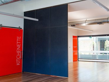 Unifold provided acoustic operable walls for the multipurpose rooms 