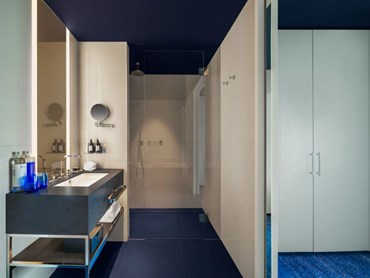 Corian® Evening Prima was selected for the bathrooms at W Sydney Hotel