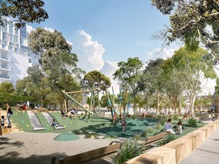 Artist’s impression of the proposed upgrades to the Redfern Community Centre open space 