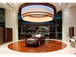 Australian Turntable Co. provides showroom turntables for luxury car dealership