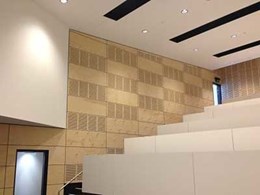 Timber veneer panels from Ultraflex Panelling meet acoustic and FR requirements at Enoggera Army Barracks