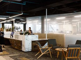 Hanging screens provide elegant space separation in Christchurch office fitout