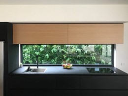 Urban green wall creates the perfect kitchen window splashback