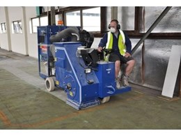 Ride-on shot blaster hired from Kennards Hire Concrete Care saves time for The Superseal Group