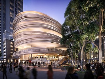 Kengo Kuma&rsquo;s first Australian project is set to become one of the major pieces of the $3.4 billion transformation of Sydney&rsquo;s Darling Harbour. Image: Aspect Studios
