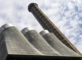 Tzannes Associates hide trigeneration cooling towers with zinc mesh netting at Irving Street Brewery