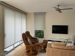 Verosol roller blinds help deliver privacy, light and aesthetics at Noosa Heads holiday villa