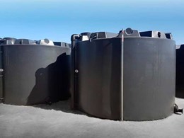 Polymaster customises water storage solution for Santos with two 50kL industrial PE tanks