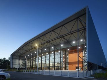Coomera Sports and Leisure Centre by BDA Architecture with Peddle Thorp Architects. Photography by Scott Burrow&nbsp;
