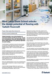 West Lakes Shore School unlocks the design potential of flooring with Tarkett Floorcraft