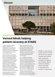 Verosol blinds helping patient recovery at STARS