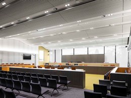 Screenwood ceilings at ACT Law Courts