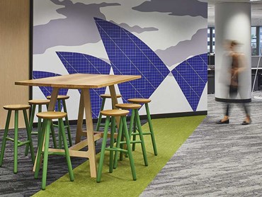 Zoning with Signature carpet planks at OpenText office