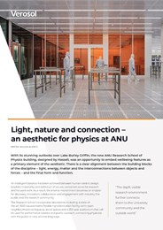 Case study: Light, nature and connection – an aesthetic for physics at ANU