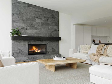 Escea’s new indoor wood fireplace uses Direct Vent Technology
