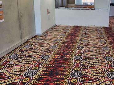 The carpet at the TVN office was inspired by Indigenous traditions