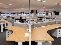 Metal ceiling tiles help overcome acoustic challenges at Qantas headquarters