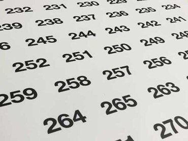 Acrylic number plates for accurate guest count at venues