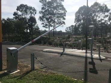 Vandal proof boom gates installed in parkland