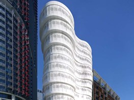 Contrasting façades for Barangaroo South apartments embody earth, water and sky