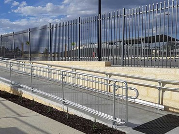 Conectabal balustrades on the access ramp at Honeywood Primary School 