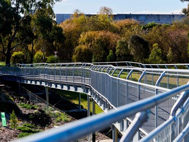Moddex supplied 250m of Bikesafe bikeway barriers for safety and compliance along the elevated ramp