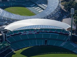 Roofing for Sydney Cricket Ground pavilion features tapered FreeForm sheets