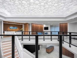 Fairmont Group’s Adelaide office fitout features art in the ceilings 