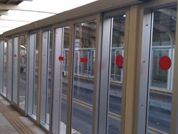 Automatic sliding door system used in Pakistan bus network