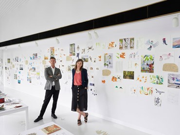 Bates Smart studio director Mark Healey with award-winning illustrator Jane Reiseger