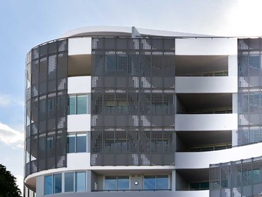Bay Street apartments, Brighton-le-Sands: Wave-themed aluminium architectural facade