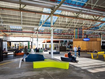 The Main Assembly Building and Pods (MAB) at Tonsley Park by Woods Bagot and Tridente Architects. Photography by Sam Noonan
