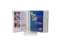 Flippa multisheet and brochure display systems available from Arnos Australia
