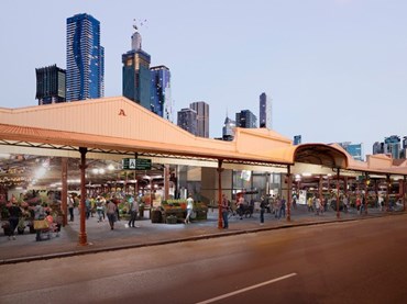 Artist&#39;s impression of proposed works to Queen Victoria Market&#39;s historic 19th-century. Images: Grimshaw Architects
