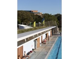 Sonoguard waterproofing membrane from BASF used on green roof at Prince Alfred Park Pool in Sydney