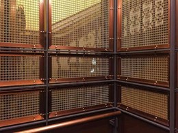 The retro charm of architectural brass woven wire mesh in interiors