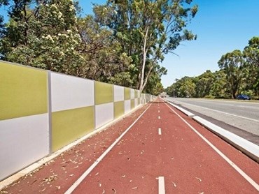 SlimWall acoustic wall along the shared pathway on Safety Bay Road
