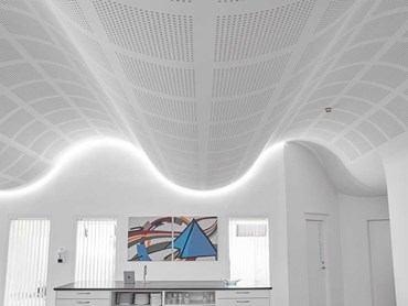 Gyprock's flexible plasterboard for curved ceilings